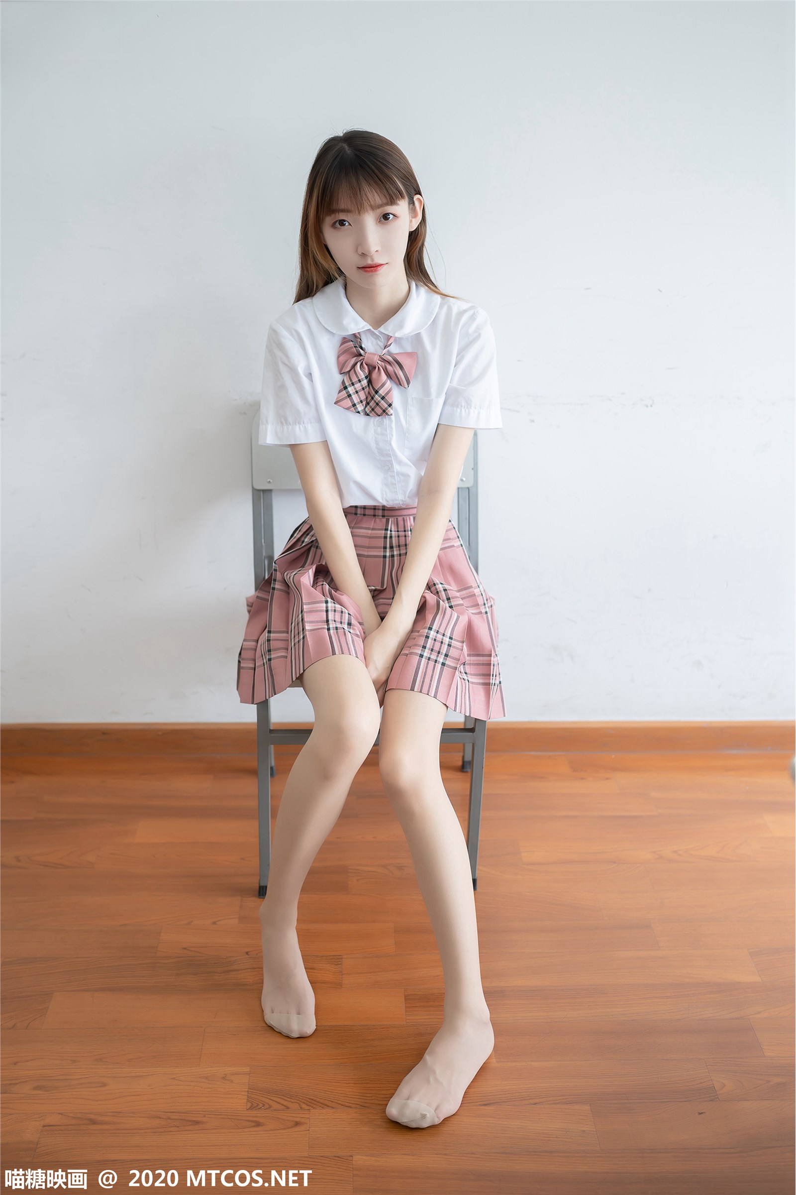 Meow sugar reflection JKL.009 Pink check JK uniform(34)